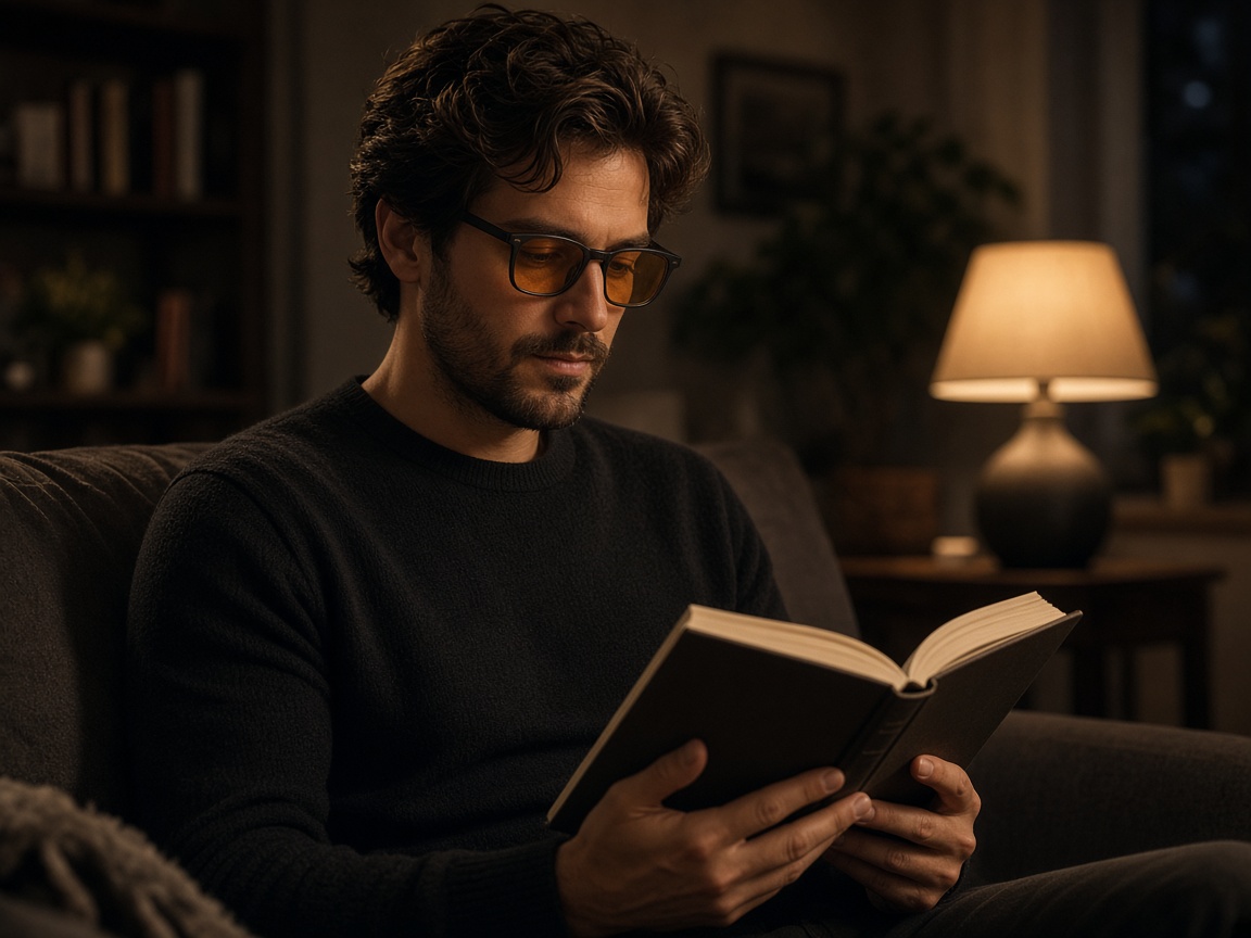 Leitura noturna com óculos Ocupri Sono